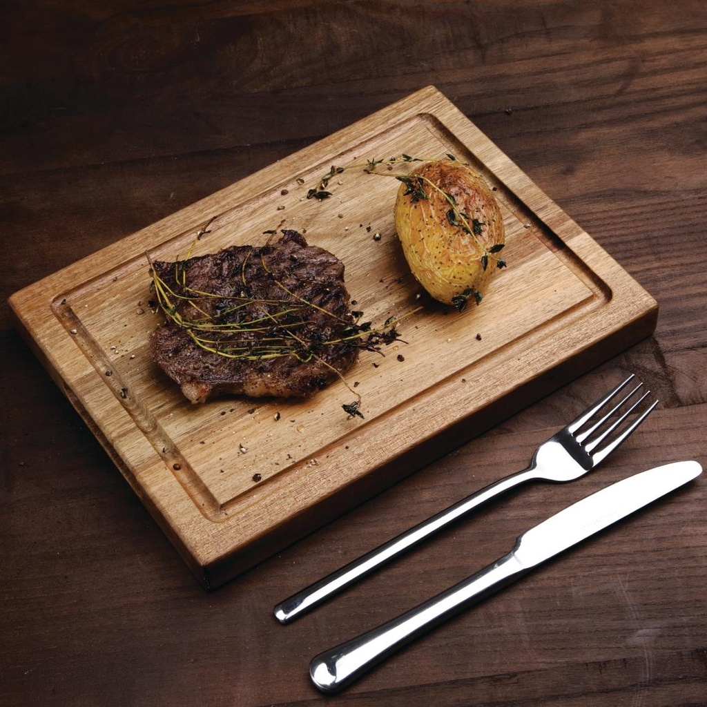 Petit planche à steak en bois d'acacia Olympia