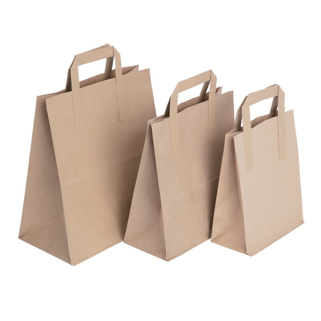 Petits sacs en papier recyclé marron Fiesta Compostable (lot de 250)