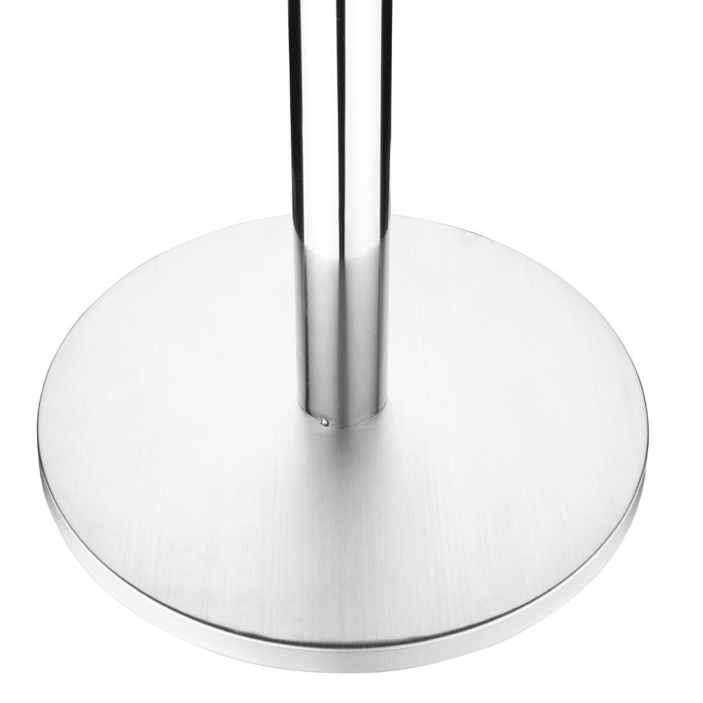 Pied de table rond en acier inoxydable Bolero