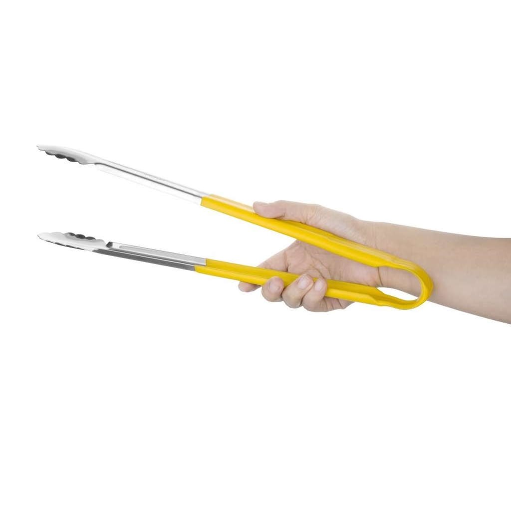 Pince de service code couleur Hygiplas 405mm jaune