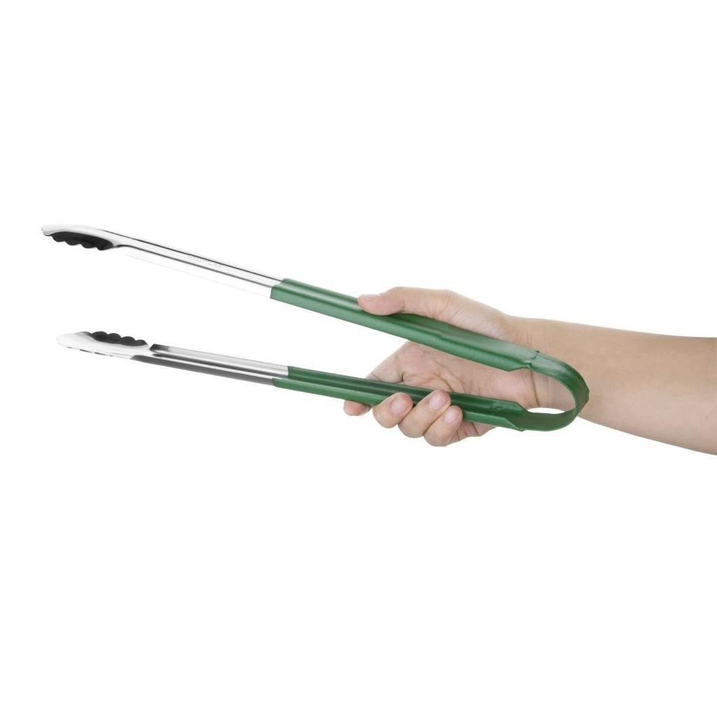 Pince de service code couleur Hygiplas 405mm verte