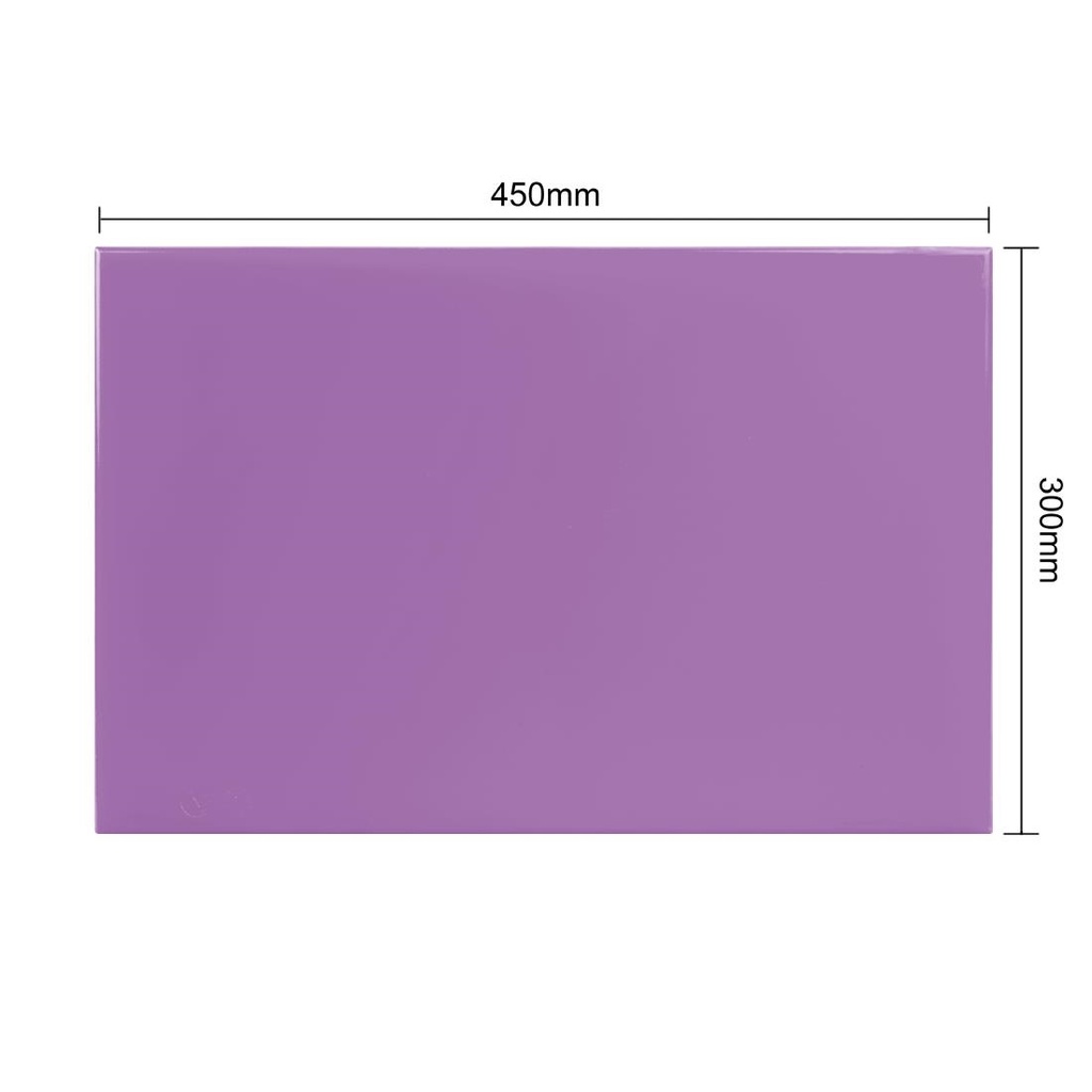 Planche à découper antibactérienne haute densité Hygiplas violette 450x300x10mm