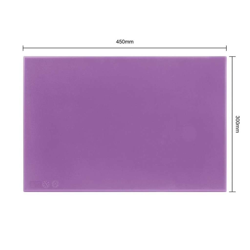 Planche à découper haute densité Hygiplas violette  450x300x12mm