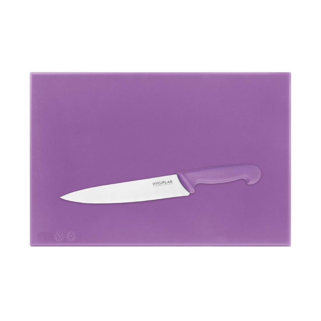 Planche à découper haute densité Hygiplas violette  450x300x12mm