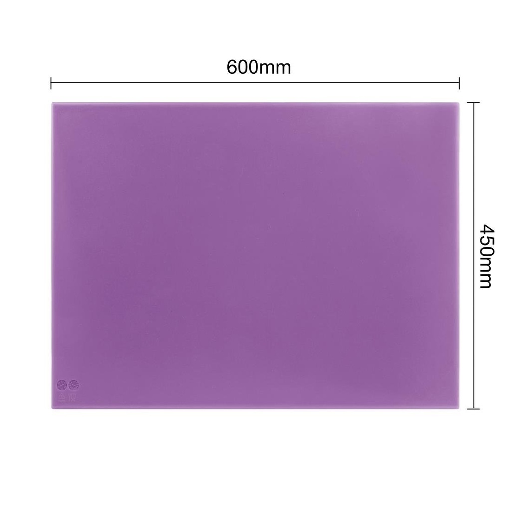 Planche à découper haute densité Hygiplas violette  600x450x12mm