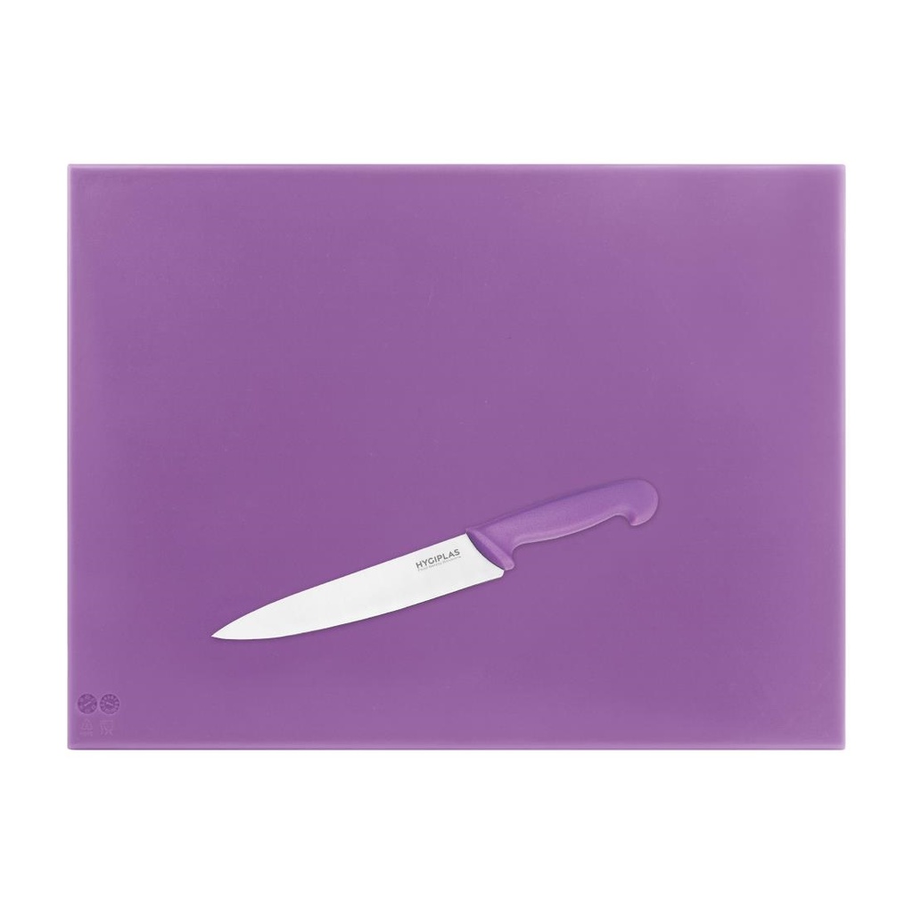 Planche à découper haute densité Hygiplas violette  600x450x12mm