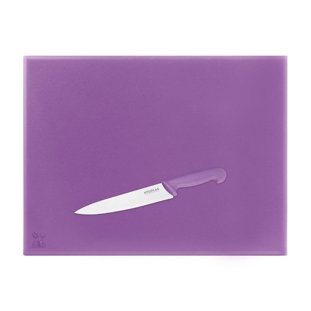 Planche à découper haute densité Hygiplas violette  600x450x25mm