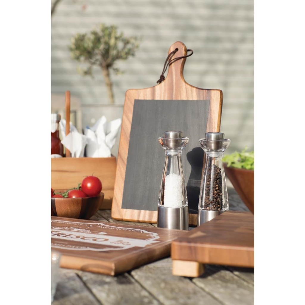 Planche en acacia et ardoise avec support T&G Woodware