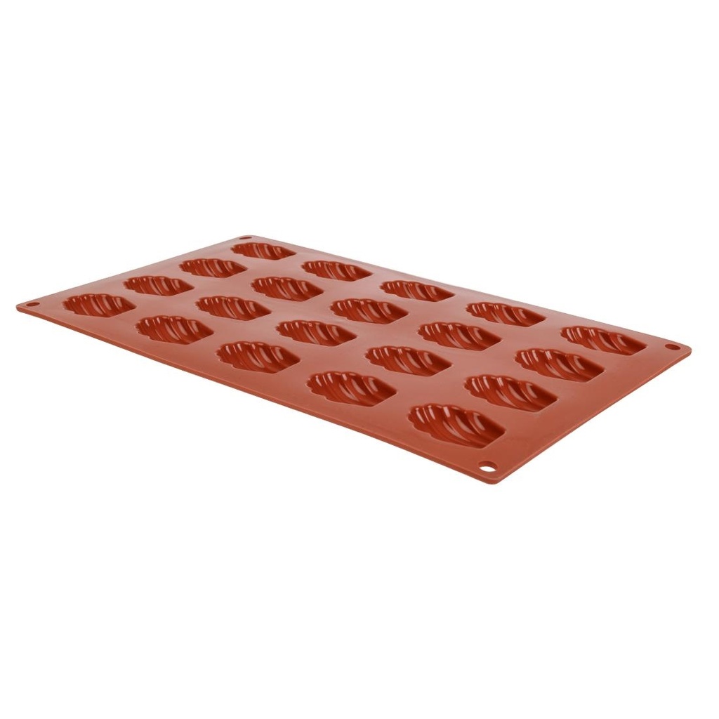 Plaque 20 mini-madeleines en silicone Pavoni Formaflex