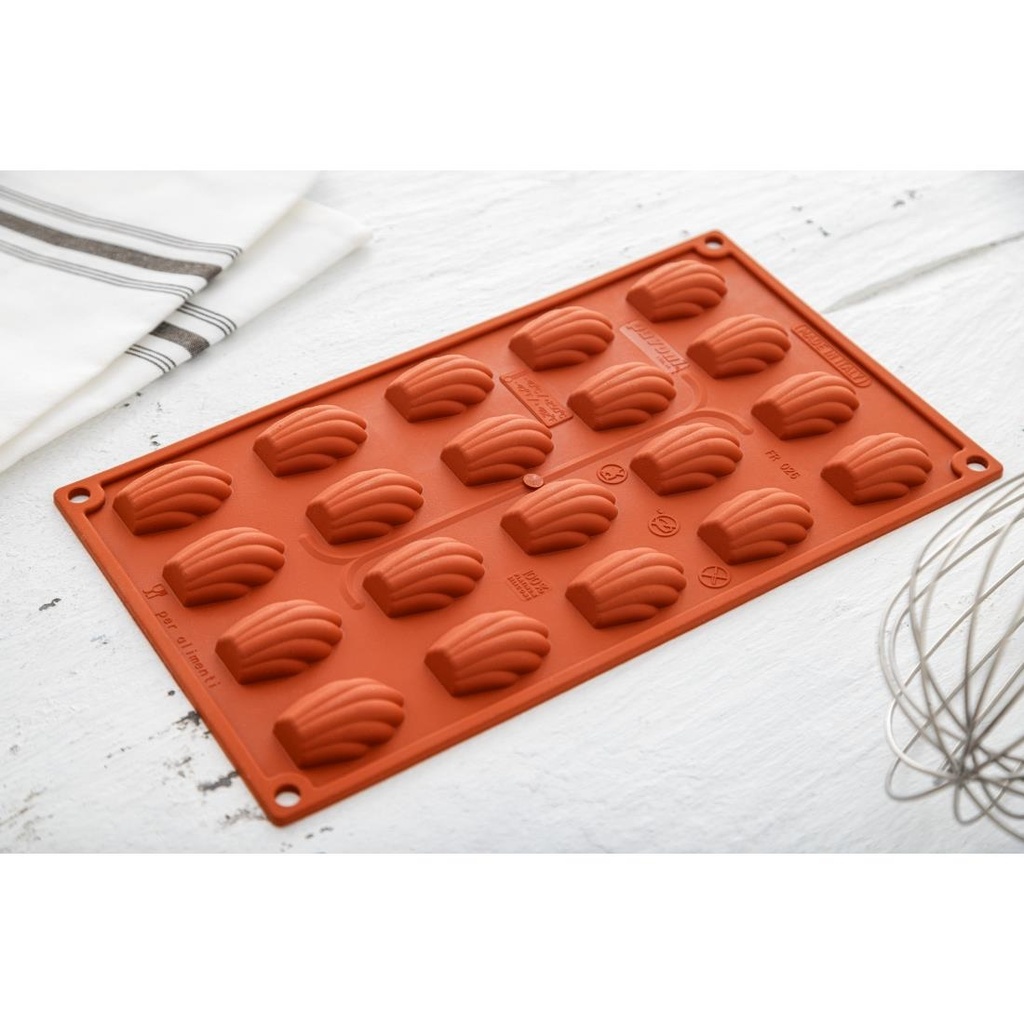 Plaque 20 mini-madeleines en silicone Pavoni Formaflex