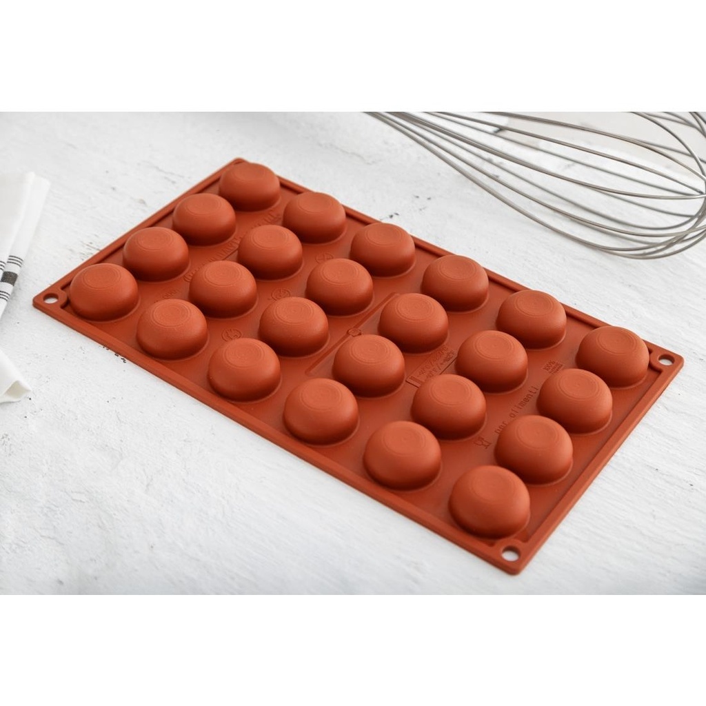 Plaque 24 pomponnettes en silicone Pavoni Formaflex