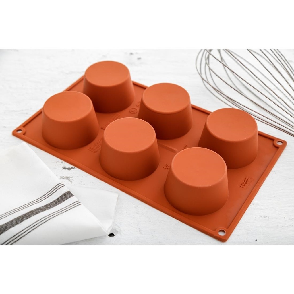 Plaque 6 muffins en silicone Pavoni Formaflex