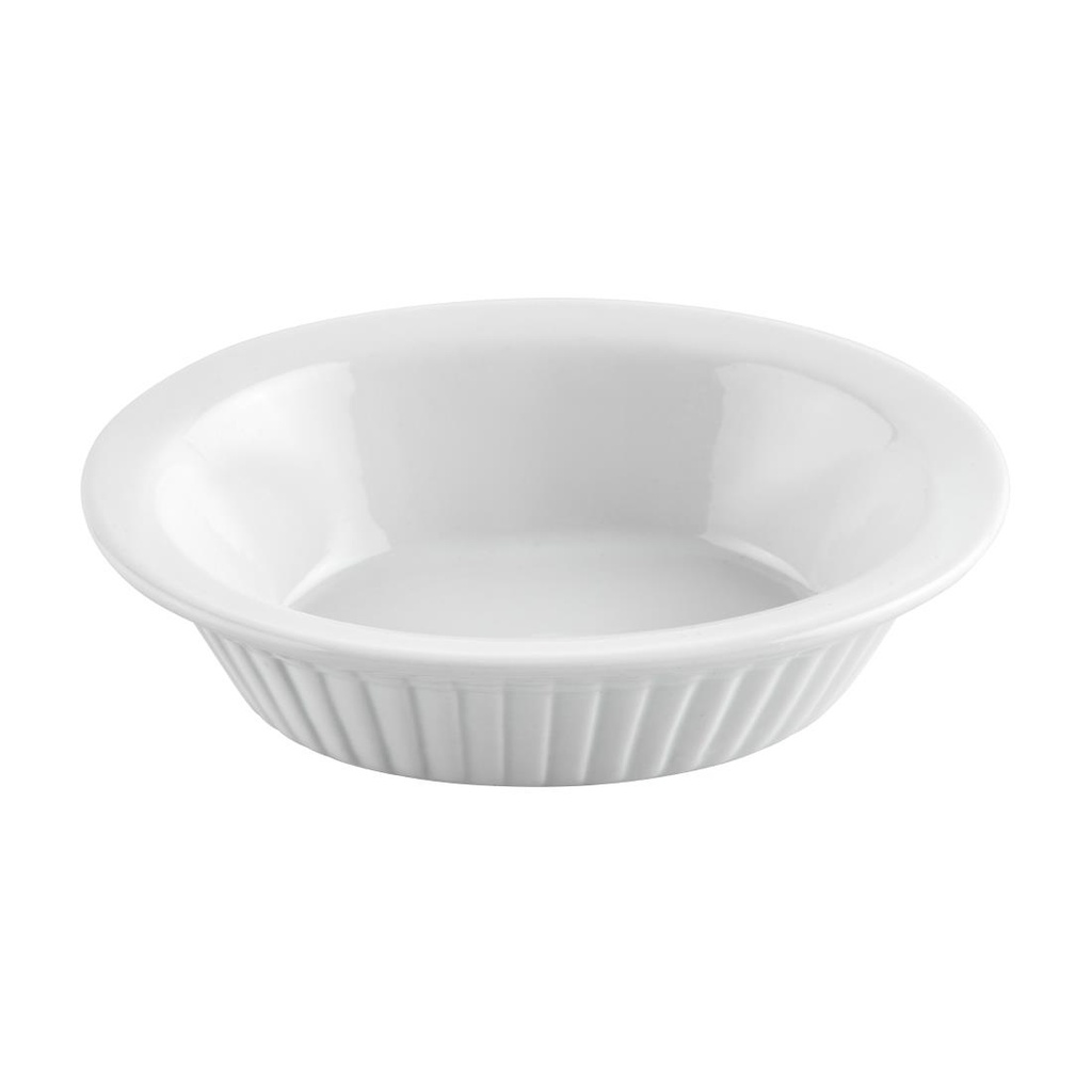 Plat à tourte ovale blanc Olympia (Lot de 6)