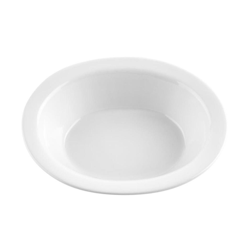 Plat à tourte ovale blanc Olympia (Lot de 6)