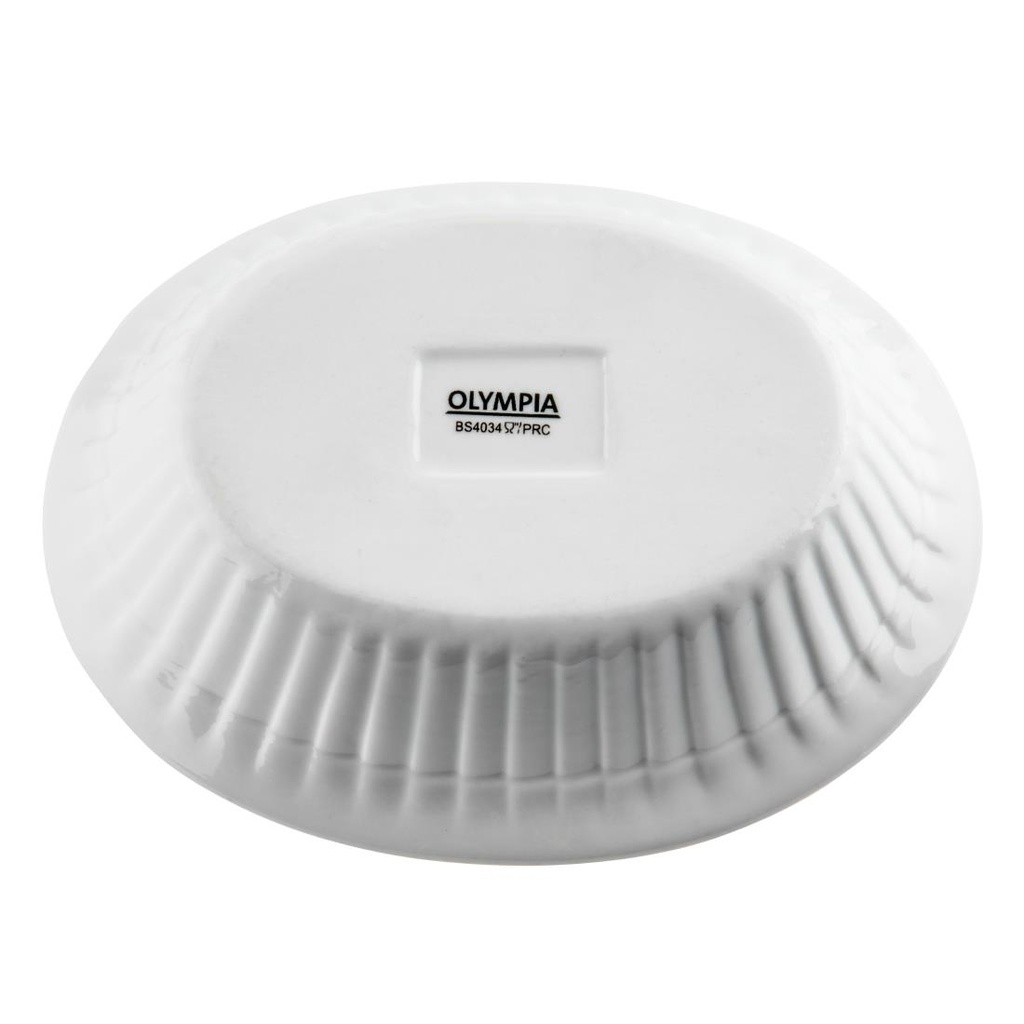 Plat à tourte ovale blanc Olympia (Lot de 6)