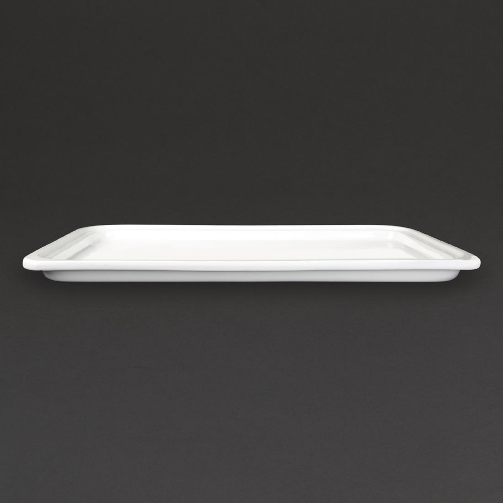 Plat blanc GN 1/1 Olympia Whiteware 30mm