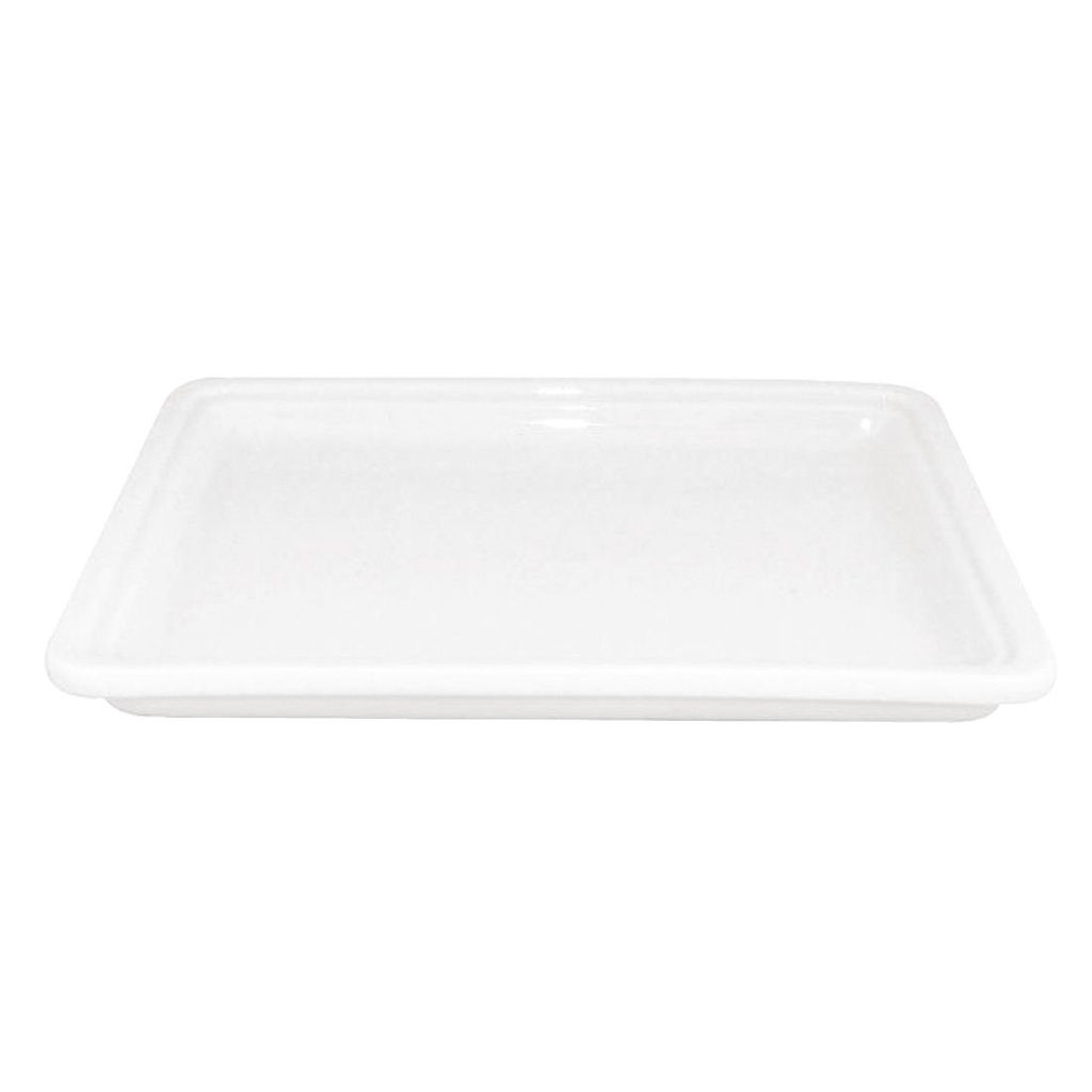 Plat blanc GN 1/2 Olympia Whiteware 30mm