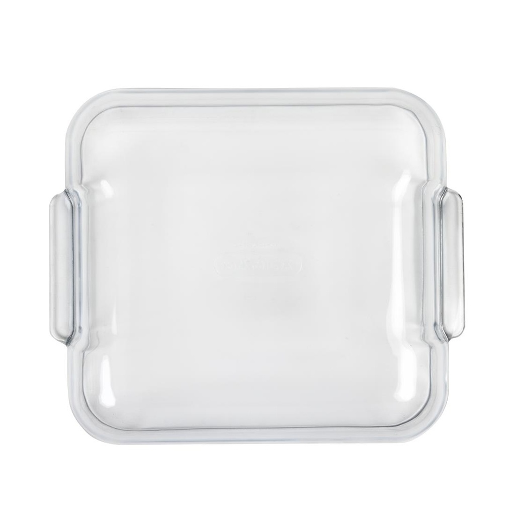 Plat carré en verre Pyrex 210mm