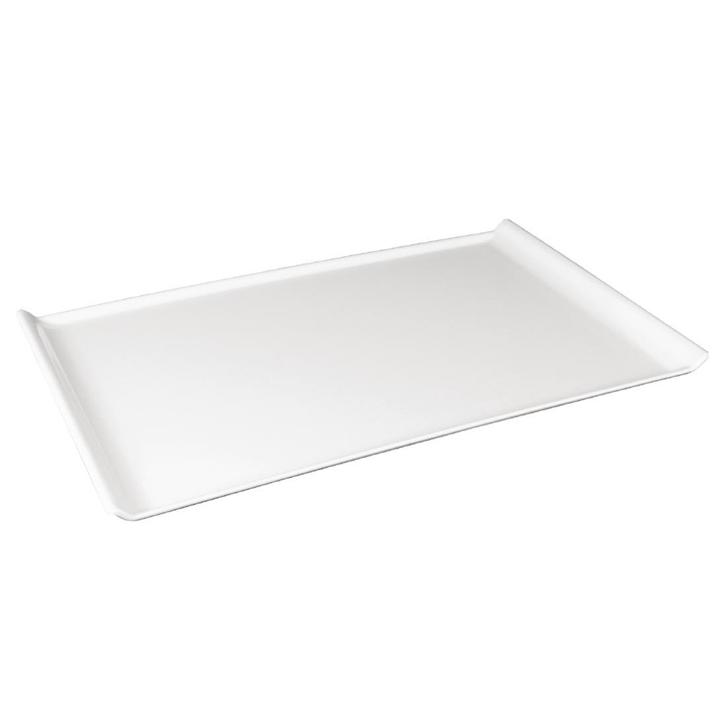 Plateau blanc en mélamine Olympia Kristallon 530x330x25mm