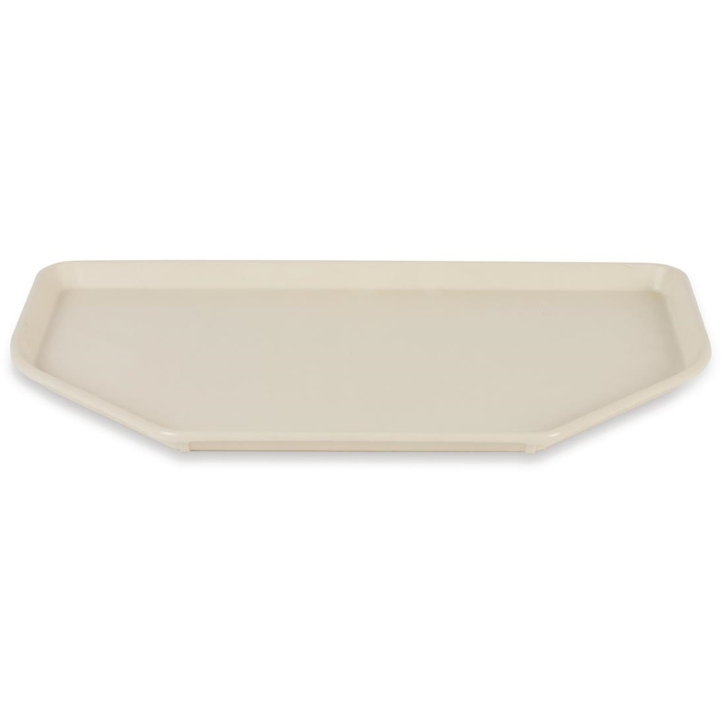 Plateau de service en polyester Roltex Trapèze 500x325mm beige