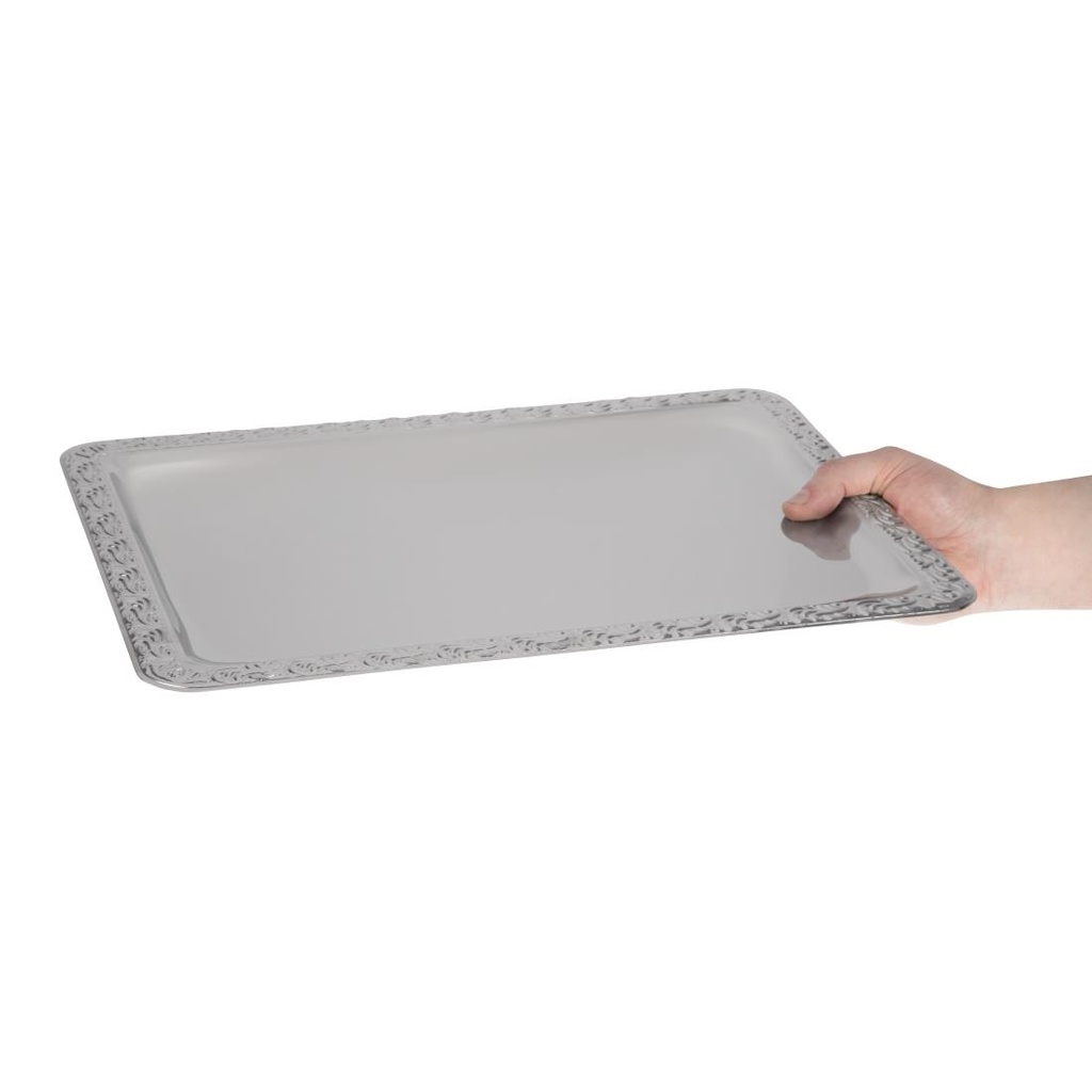 Plateau de service rectangulaire inox APS 420 x 310mm