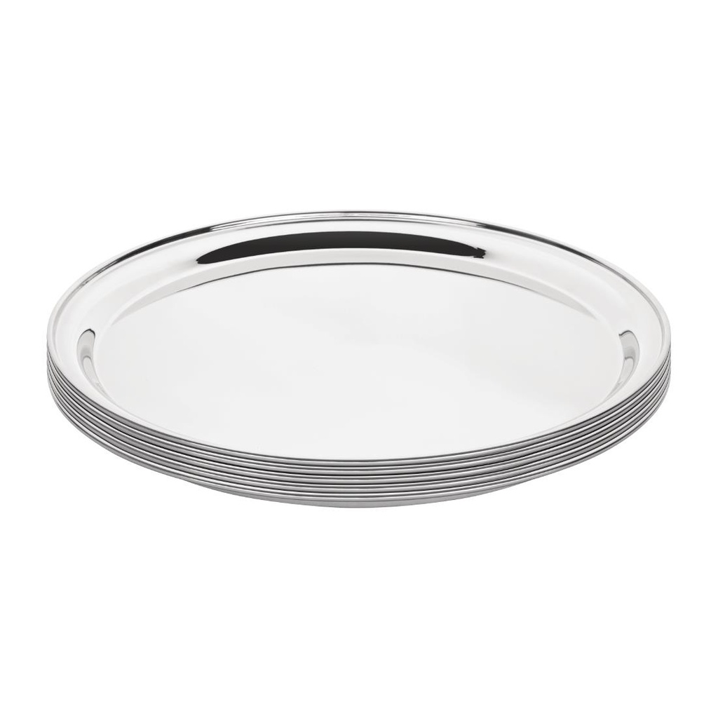 Plateau de service rond inox Olympia 305mm