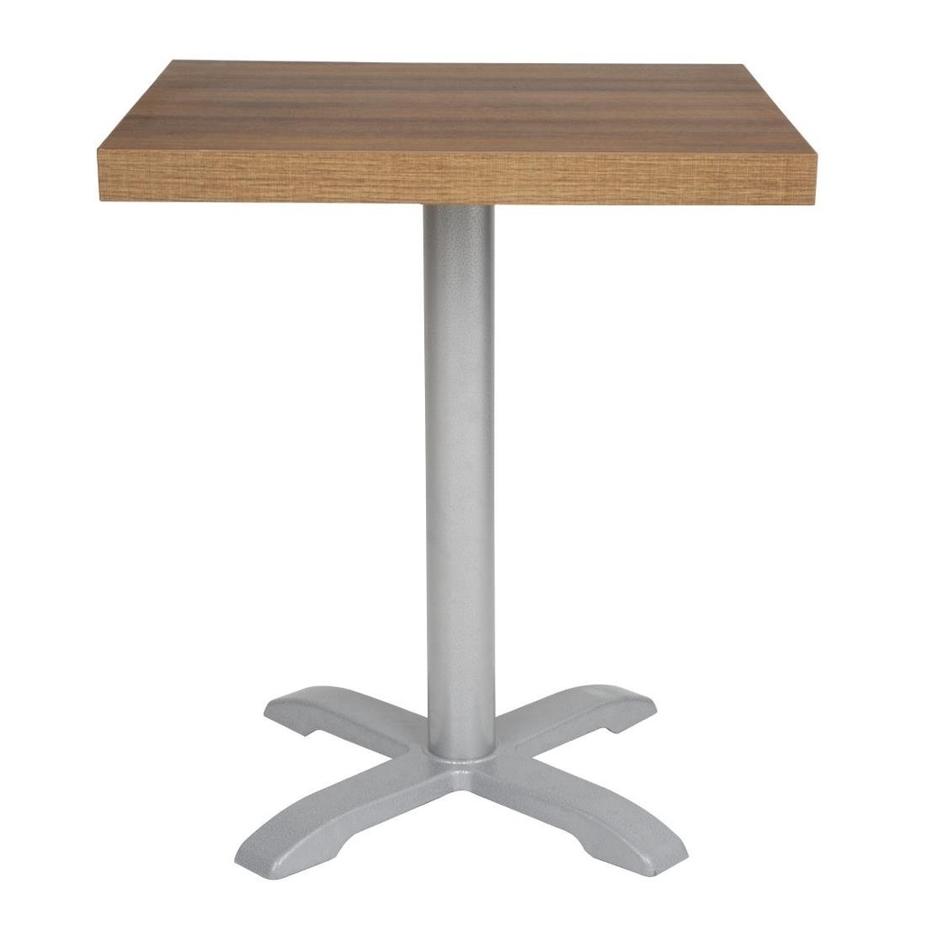 Plateau de table carré Bolero 700mm effet bois chêne rustique