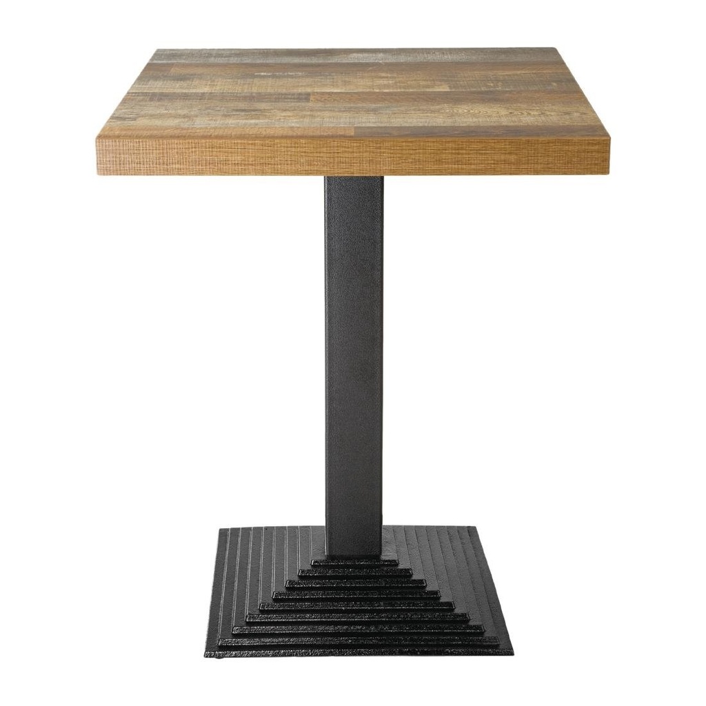 Plateau de table carré Bolero effet bois vieilli - 60 cm