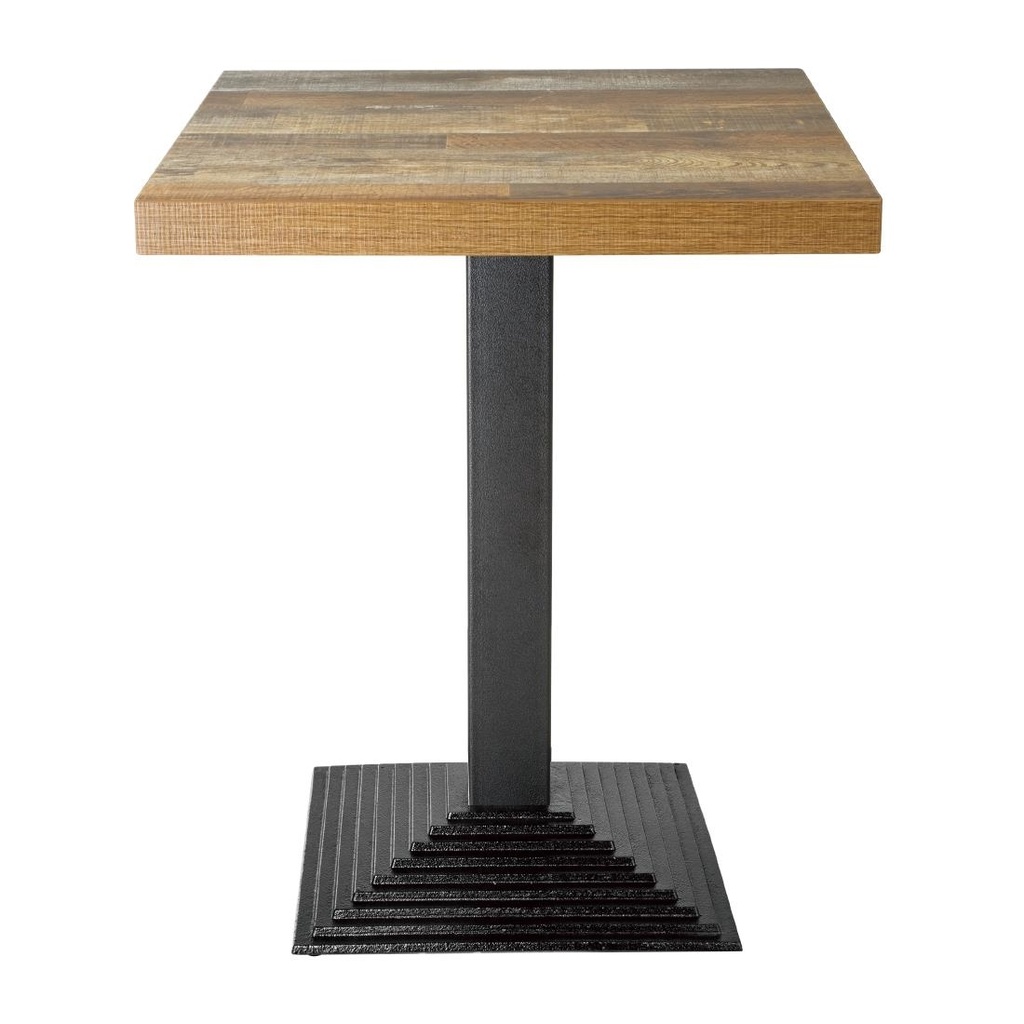 Plateau de table carré Bolero effet bois vieilli - 70 cm