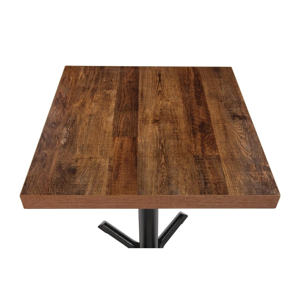 Plateau de table carré Bolero effet bois vieilli - 70 cm