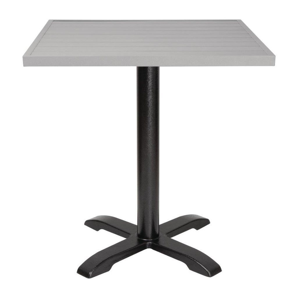 Plateau de table carré en aluminium Bolero gris clair 700 mm