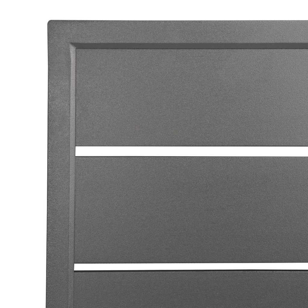 Plateau de table carré en aluminium Bolero gris foncé 700 mm