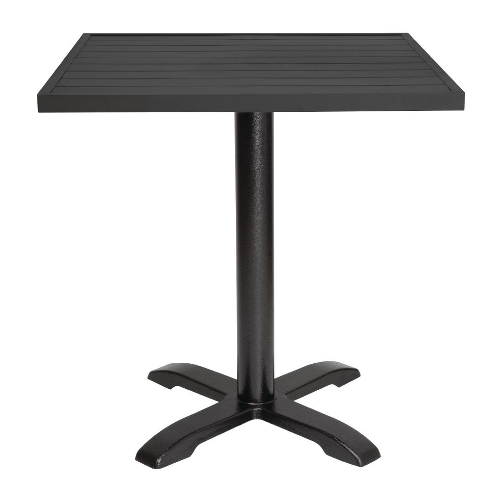 Plateau de table carré en aluminium Bolero noir 700 mm