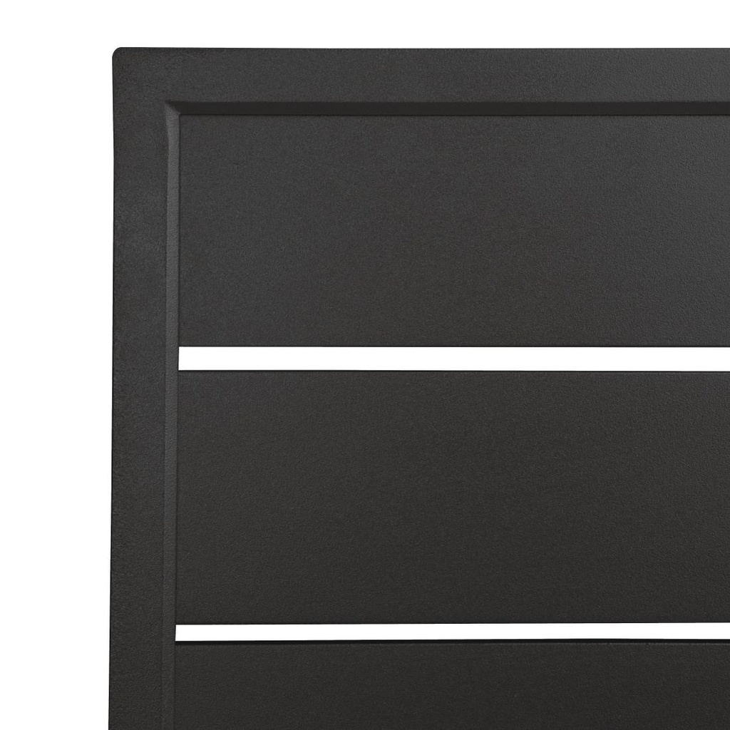 Plateau de table carré en aluminium Bolero noir 700 mm