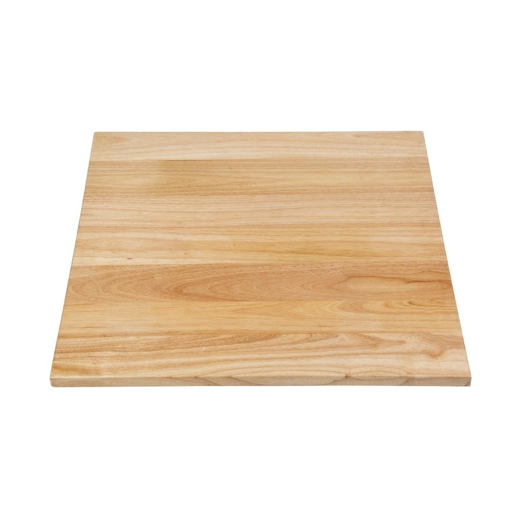 Plateau de table carré pré-percé coloris bois naturel Bolero 700mm