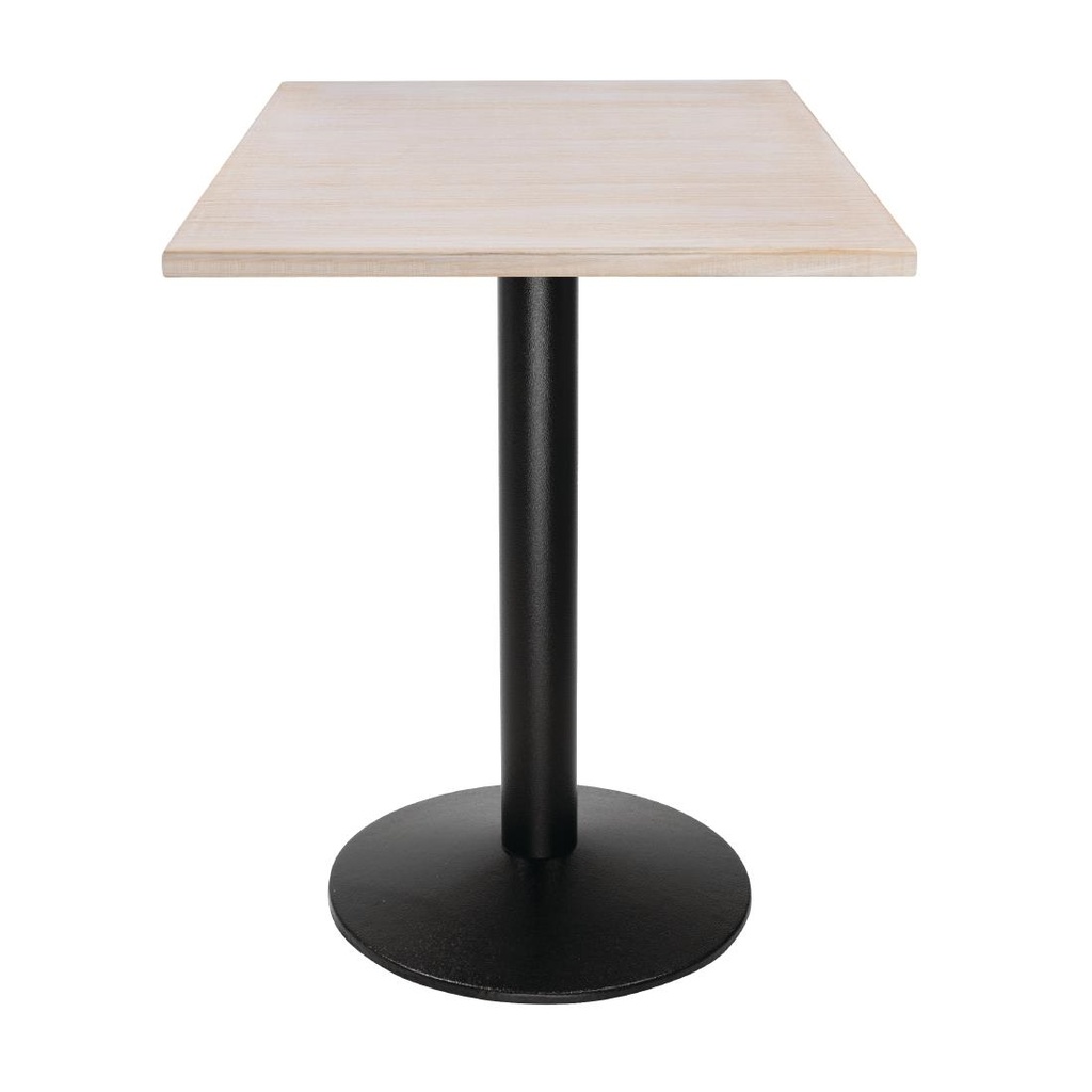 Plateau de table carré pré-percé vintage blanc Bolero 700mm