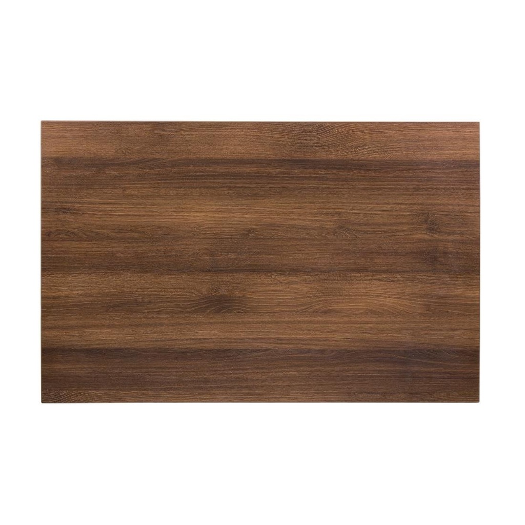 Plateau de table rectangulaire pré-percé Bolero chêne rustique 700mm