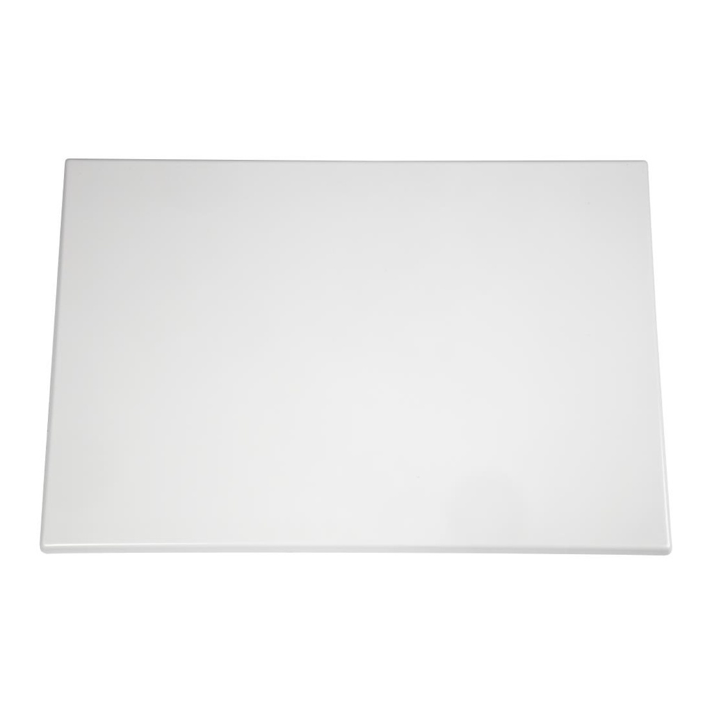 Plateau de table rectangulaire pré percé Bolero coloris blanc