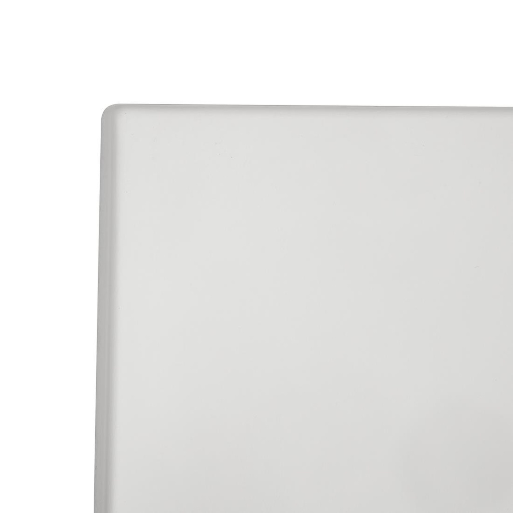 Plateau de table rectangulaire pré percé Bolero coloris blanc