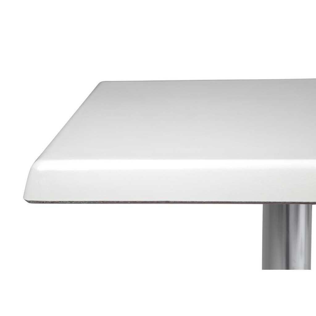 Plateau de table rectangulaire pré percé Bolero coloris blanc