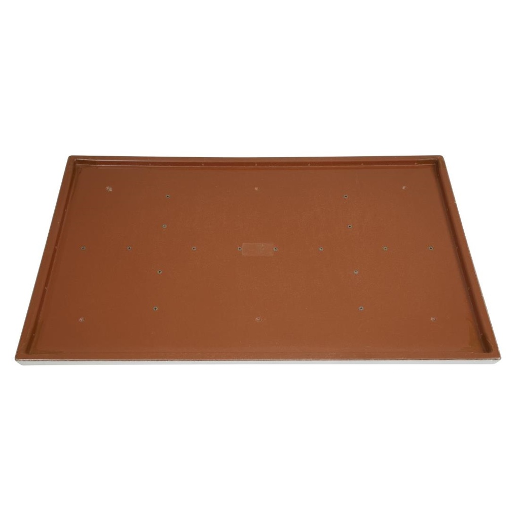 Plateau de table rectangulaire pré percé Bolero coloris blanc