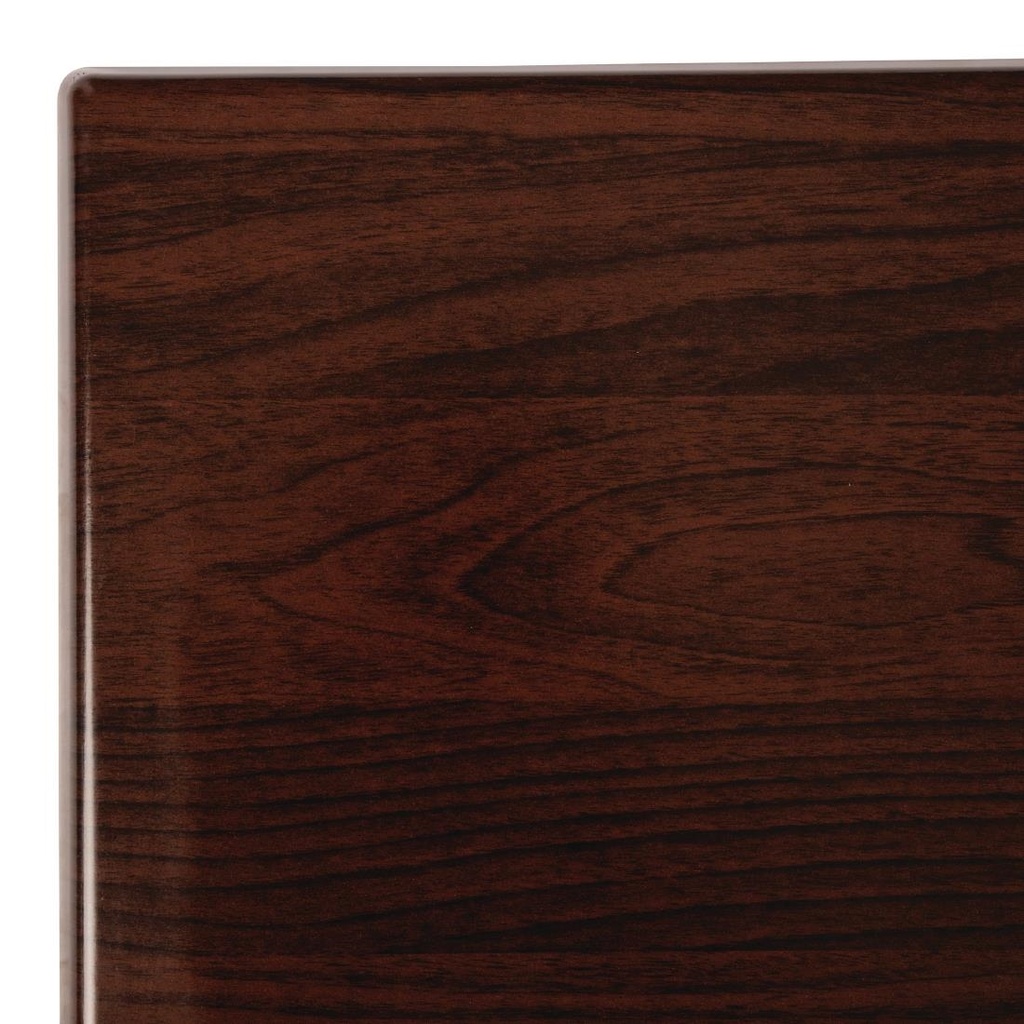 Plateau de table rectangulaire pré percé Bolero coloris marron foncé