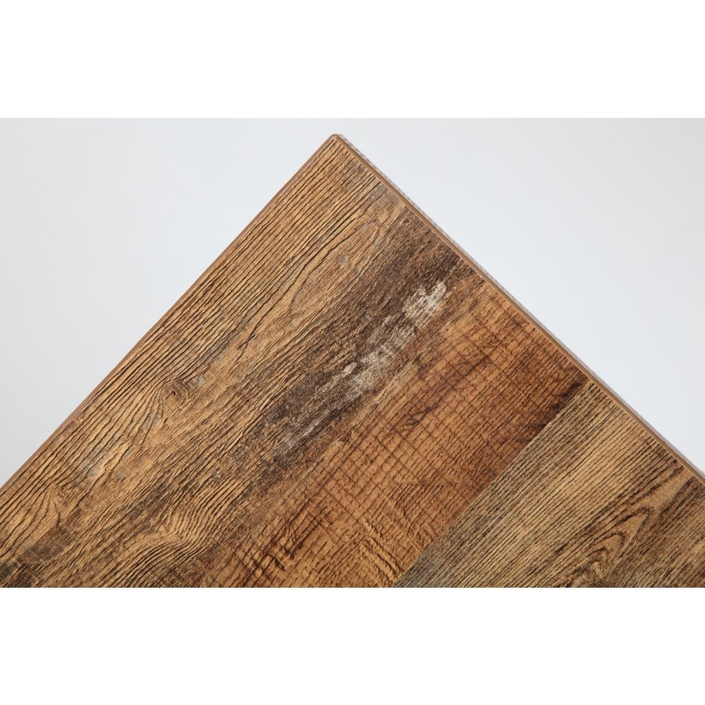 Plateau de table rectangulaire pré-percé Bolero urban foncé 700mm