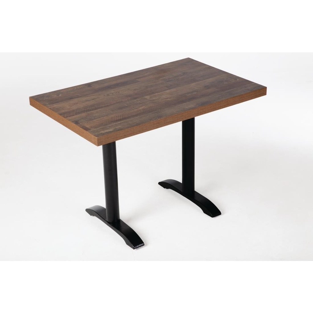 Plateau de table rectangulaire pré-percé Bolero urban foncé 700mm