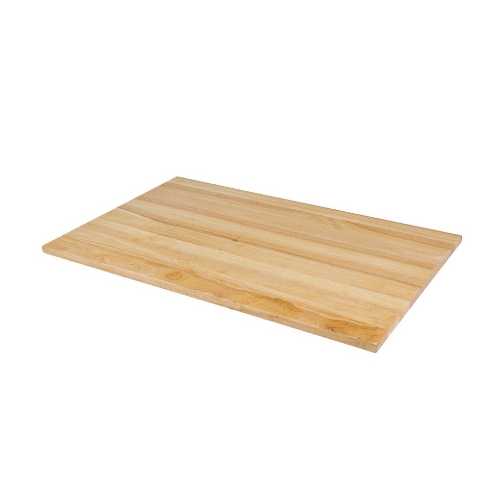 Plateau de table rectangulaire pré-percé coloris bois naturel Bolero 700 x 1100mm