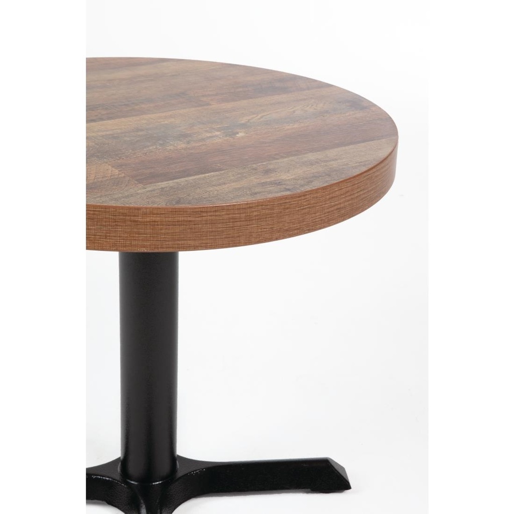 Plateau de table rond Bolero 60 cm effet bois vieilli