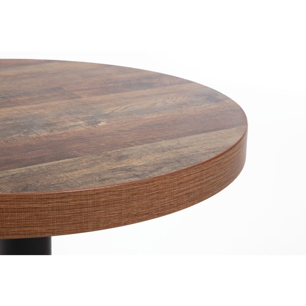 Plateau de table rond Bolero 60 cm effet bois vieilli