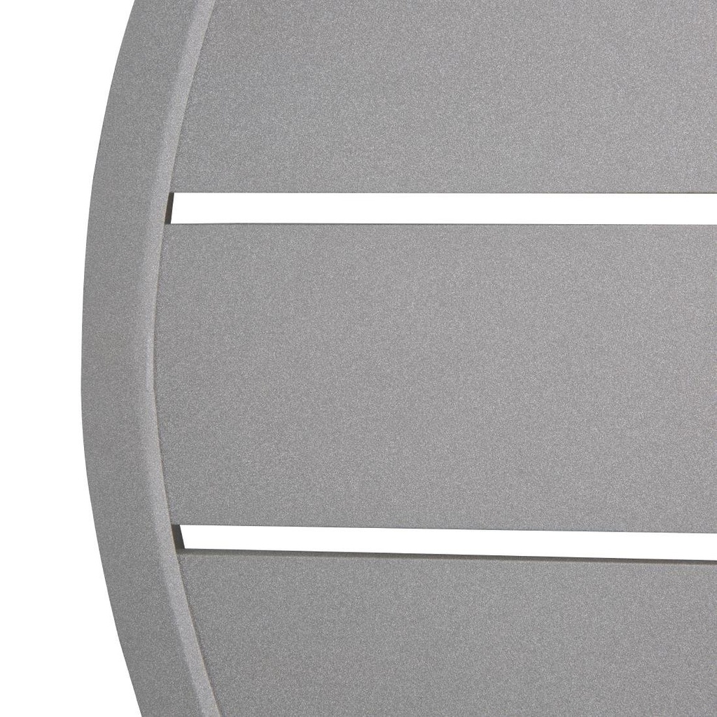 Plateau de table rond en aluminium Bolero gris clair 580 mm