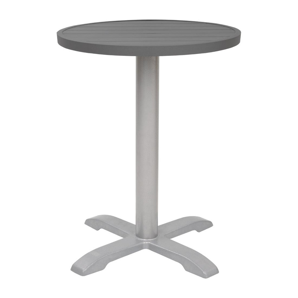 Plateau de table rond en aluminium Bolero gris foncé 580 mm