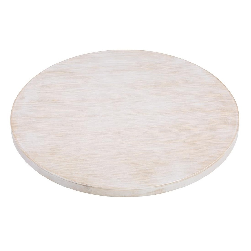 Plateau de table rond pré-percé blanc vintage Bolero 600mm